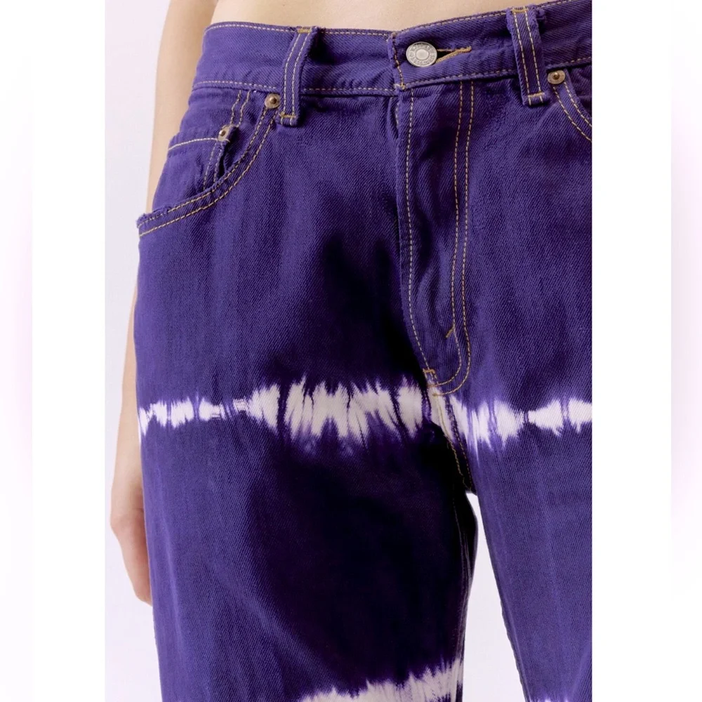 NWT Levi's Purple Tie Dye Bleach Striped Jeans